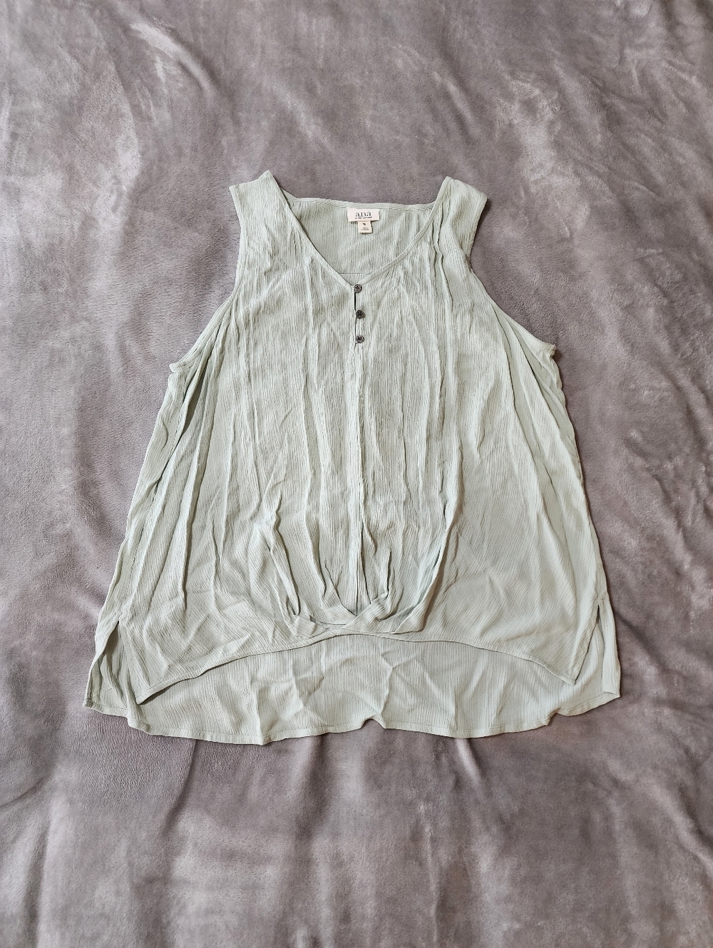 Boho Sage Green Flowy Tank Blouse | a.n.a | M